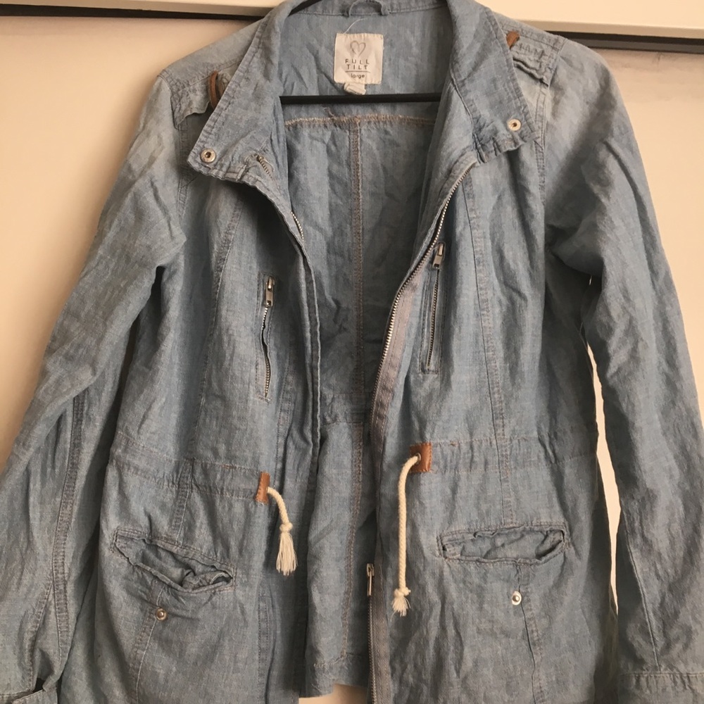 Full Tilt Denim Zip Up Jacket